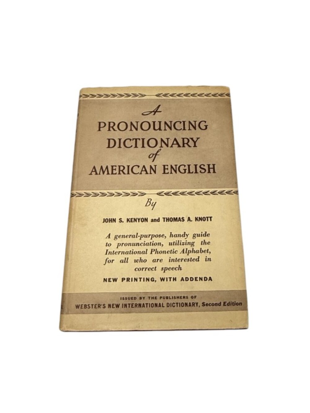 Pronouncing DIctionary‎ of American English Vintage Book HC DJ Kenyon 1951